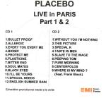 Placebo - Live In Paris Part 1 & 2 (2CD Promo)