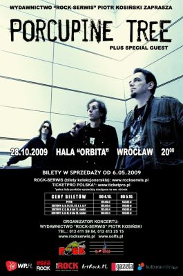 Koncert Porcupine Tree - Wrocław, Hala Orbita