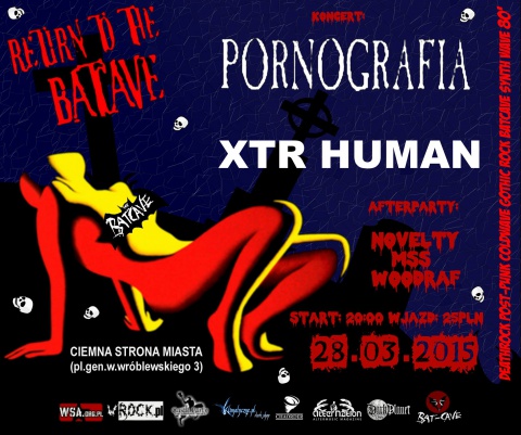 Return to the Batcave: Pornografia + XTR HUMAN - Wrocław, Ciemna Strona Miasta