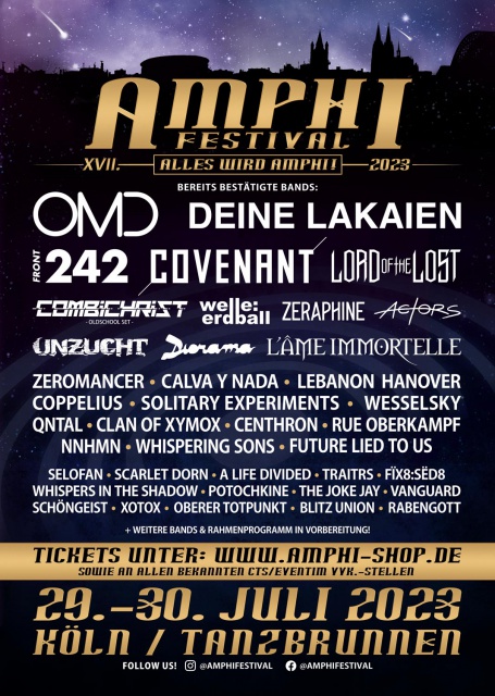 OMD headlinerem AMPHI FESTIVAL 2023 + COVENANT, QNTAL & OBERER TOTPUNKT!